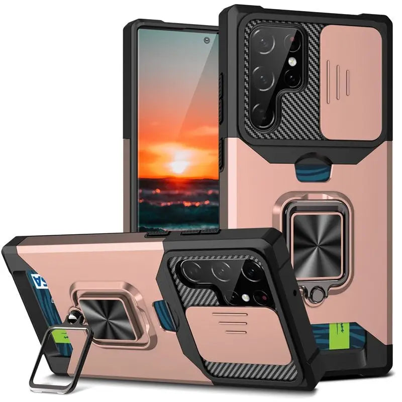 Case Armadura com Holder e Carteira para Samsung - Spinosauro