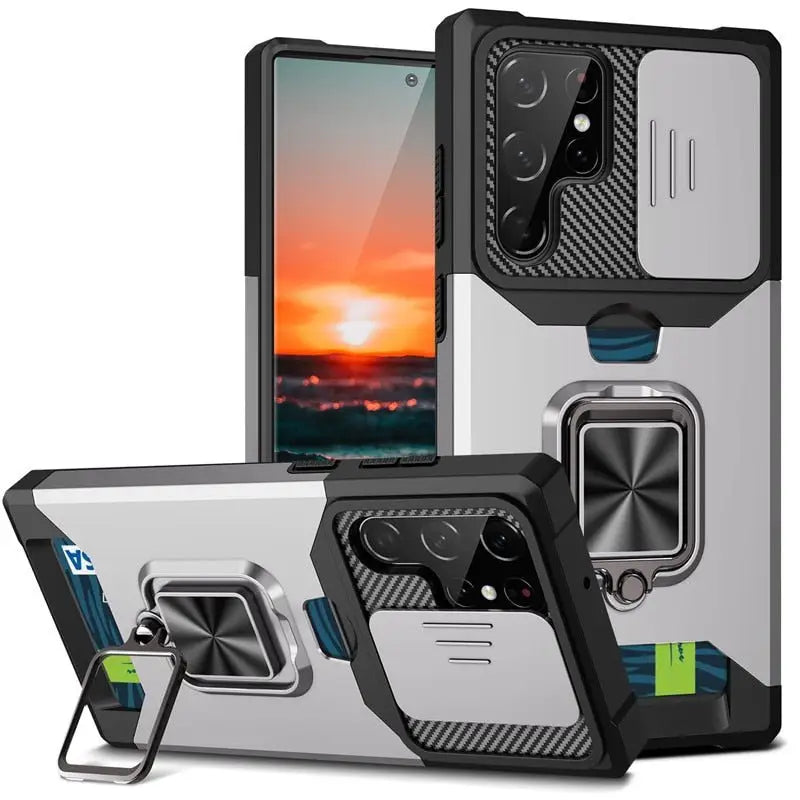 Case Armadura com Holder e Carteira para Samsung - Spinosauro