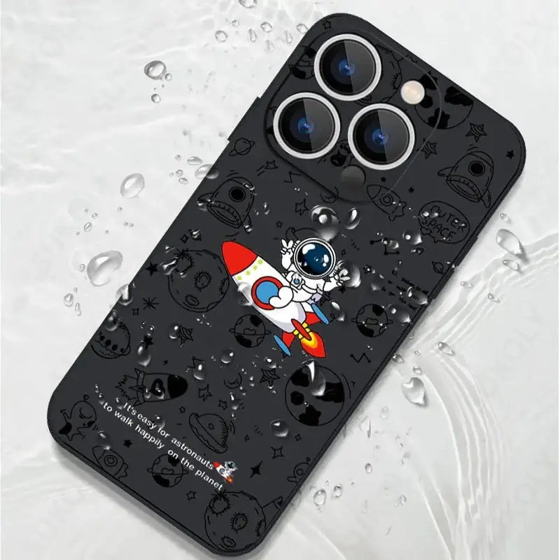 Case Astronauta Antichoque para iPhone. - Spinosauro