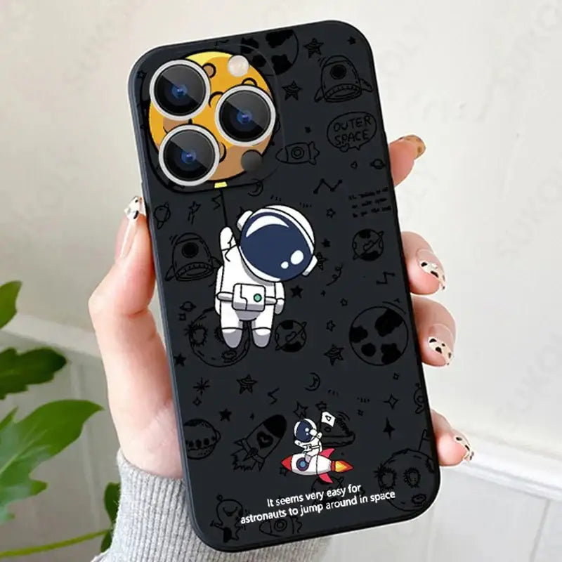 Case Astronauta Antichoque para iPhone. - Spinosauro