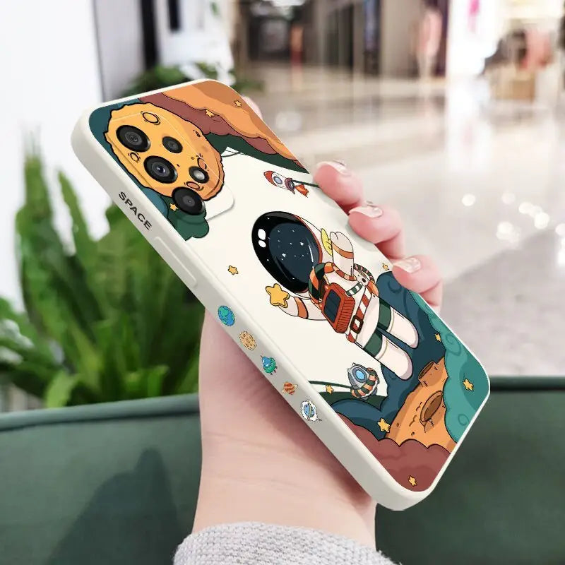 Case Astronauta em Silicone para Samsung - Spinosauro